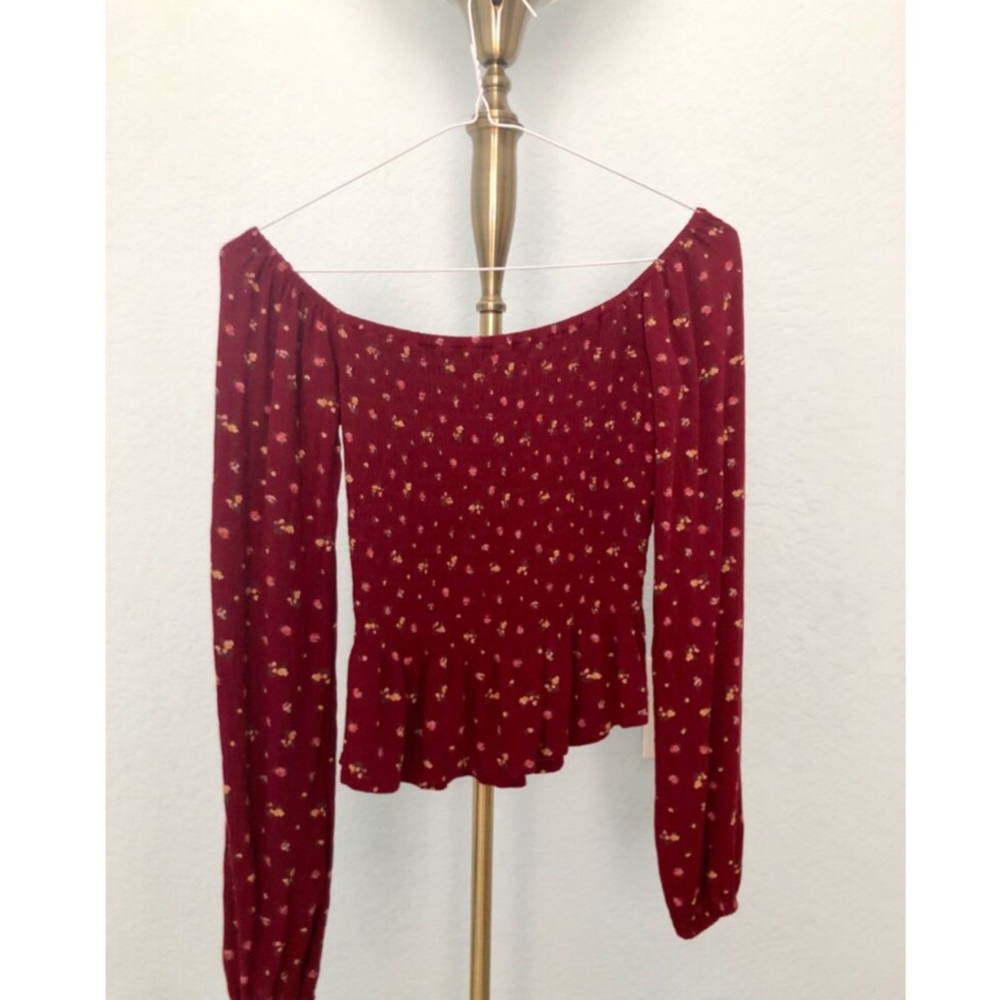 Hollister Smocked Off the Shoulder Top